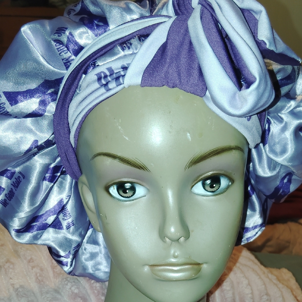 Purple Philippians 4:33 Satin Headwrap